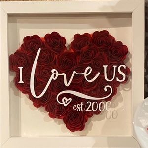 Paper flower Shadow box